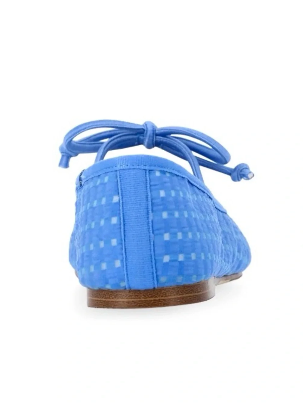 NWT Madden NYC Girls Blue Gingham Mesh Ballet Flats Lace Tie Mary Jane Shoes